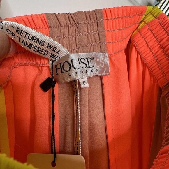 NWT House of CB Striped Margot Pants Women's High Waisted Wide Leg Semi-Sheer XS - Picture 4 of 9